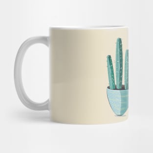 Cactus in blue pot Mug